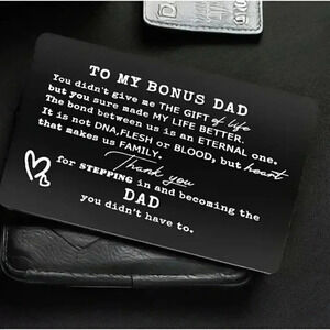 Engraved Metal Wallet Card Inspirational